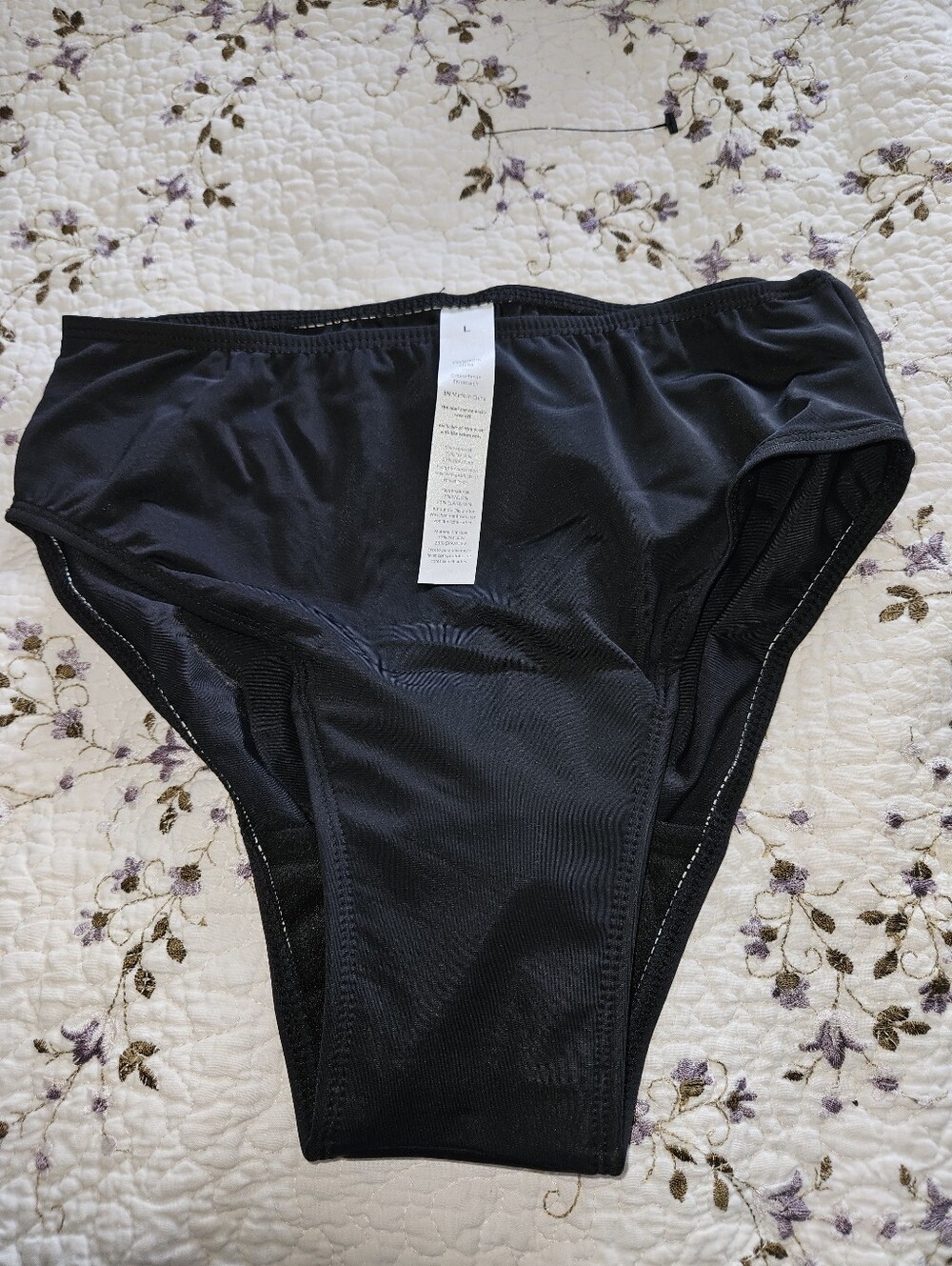Black High-Cut Bikini Bottom